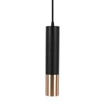 1xGU10 Pendul Suspendat Negru, Auriu D:60x300mm