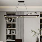 45W LED Designer Light Suspendat Dimabil Negru 3000K