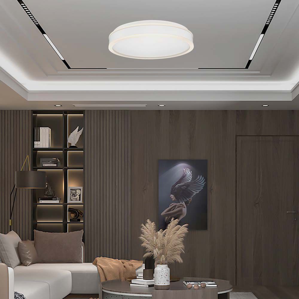 6909-2 38W LED Designer Plafonieră Rotundă Albă 4000K - Image 1