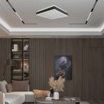 38W LED Designer Light Pătrat Negru 4000K