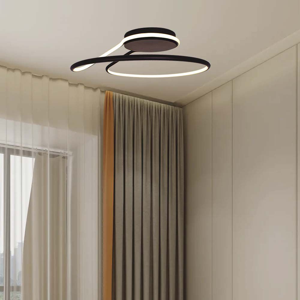 6923-2 54W LED Designer Light Triac Dimabil NegruRotund 4000K - Image 1