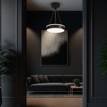 12W LED Designer Light Suspendat Negru 4000K