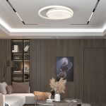 24W LED Designer Plafonieră Albă Dublă Rotundă 4000K