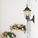 Lampa de gradina, prindere perete, E27 Negru mat