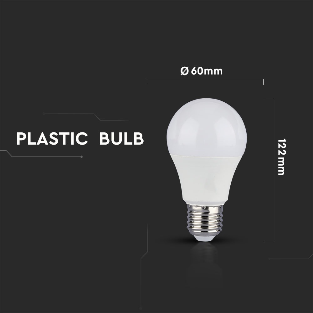 7289-3 9W A60 Bec LED Plastic 3 trepte Dimabile Alb natural E27 2buc/ Blister - Image 1