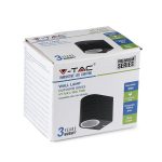 Suport Neted de Perete pentru GU10 Aluminiu Negru Rotund IP44