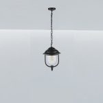 Lampă de grădină de tavan Corp Negru 1 x E27