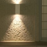 Lampă de perete pătrată Corp alb iluminare 2 direcții IP44