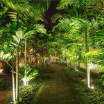 12W LED Lmpă grădina țepușă Corp Negru Lumină Verde