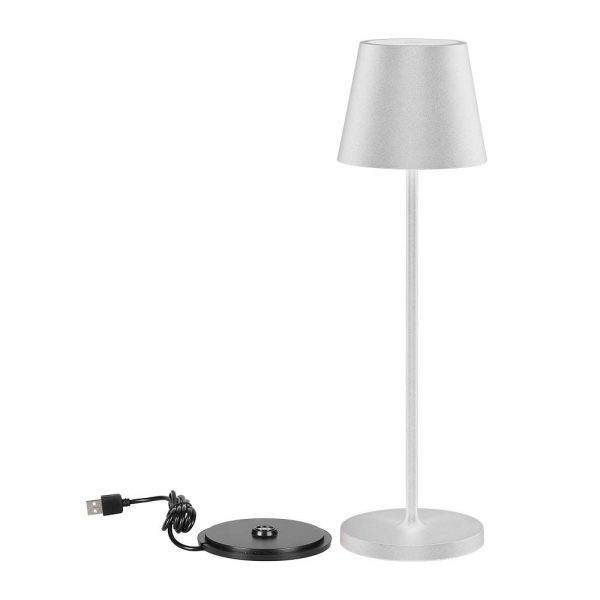 2W Lampă de Masă LED (Baterie 4400mA) IP54 Corp Alb 3000K