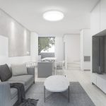 18W LED Plafoniera LED Cu Senzor cu Microunde Rotundă Ramă Albă 3000K IP44