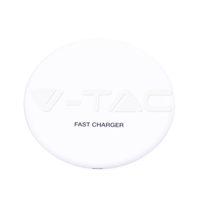 7709 Încărcător Wireless 5A Încărcare Rapidă Rotund Alb - Image 1