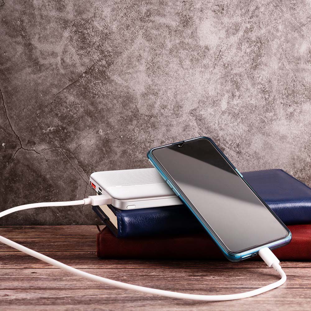 7832-2 10000mAh Power Bank Cu Încărcare Rapidă Alb - Image 1