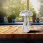 LED Lampă de Masă cu Acumulator 800mAh 160 x 250 3 in 1 Corp Transparent