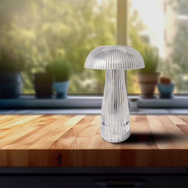 LED Lampă de Masă cu Acumulator 800mAh 160 x 250 3 in 1 Corp Transparent