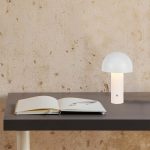 Lampă de Masă LED Baterie 1800mAh 150x250 3in1 Corp Alb