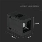 Spot Linear LED Magnetic 1W SMD Negru P20 24V 4000K