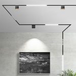 Spot Linear LED Magnetic 5 x2W SMD Negru IP20 24V 3000K