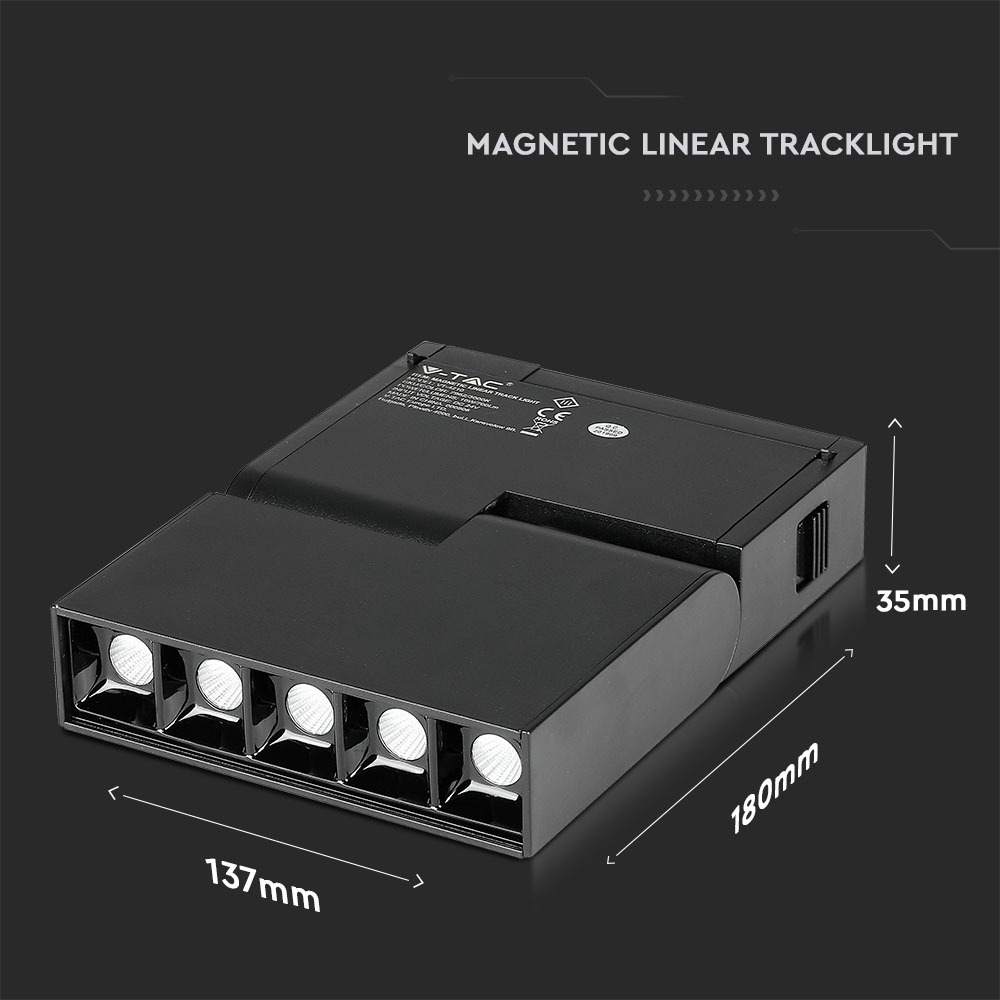 7963-3 Spot Linear LED Magnetic 5 x2W SMD Negru IP20 24V 4000K - Image 1
