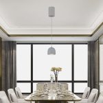 8.5W LED Lampă Suspendată Φ100 Corp Gri 3000K
