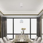 8.5W LED Lampă Suspendată Φ100 Corp Alb 3000K