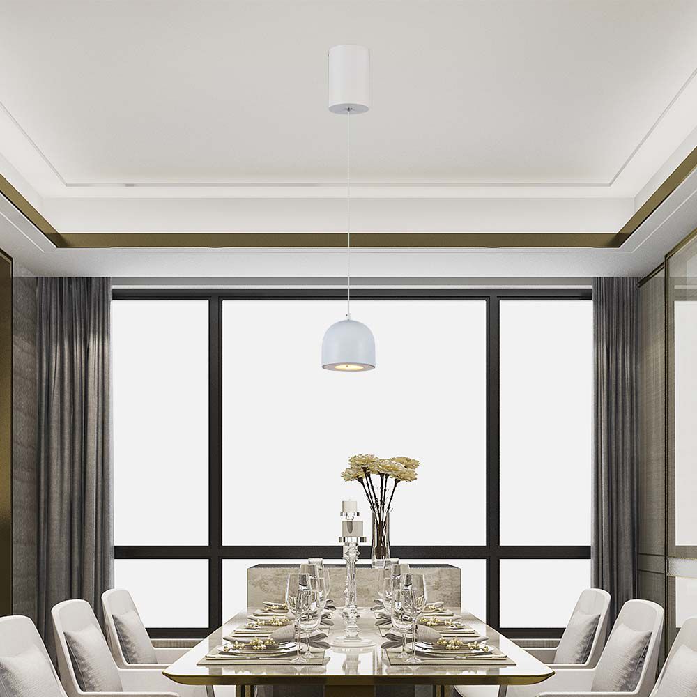 7993-2 8.5W LED Lampă Suspendată Φ100 Corp Alb 3000K - Image 1