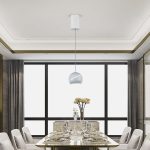 8.5W LED Lampă Suspendată Φ180 Corp Alb 3000K
