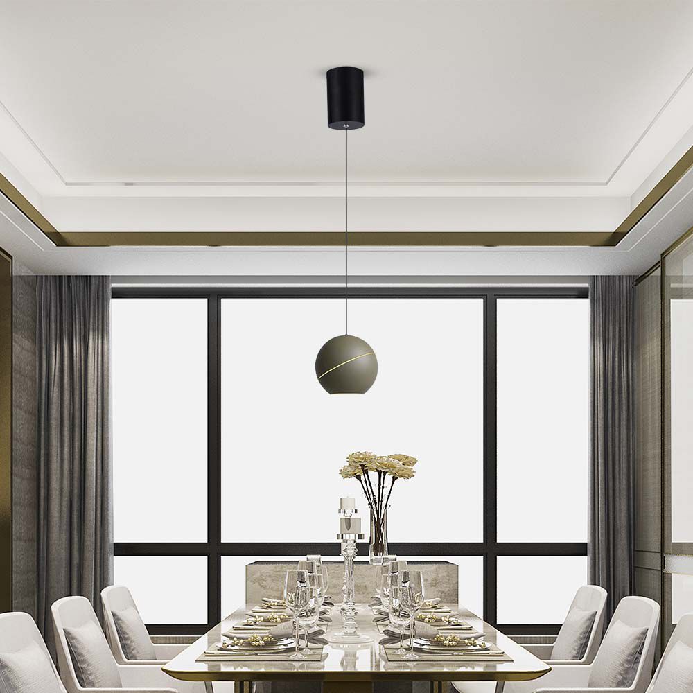 8000-2 8.5W LED Lampă Suspendată Φ180 Corp Auriu 3000K - Image 1