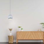 8.5W LED Lampă Suspendată Φ180 Cablu Ajustabil Touch On/Of Corp Alb 3000K