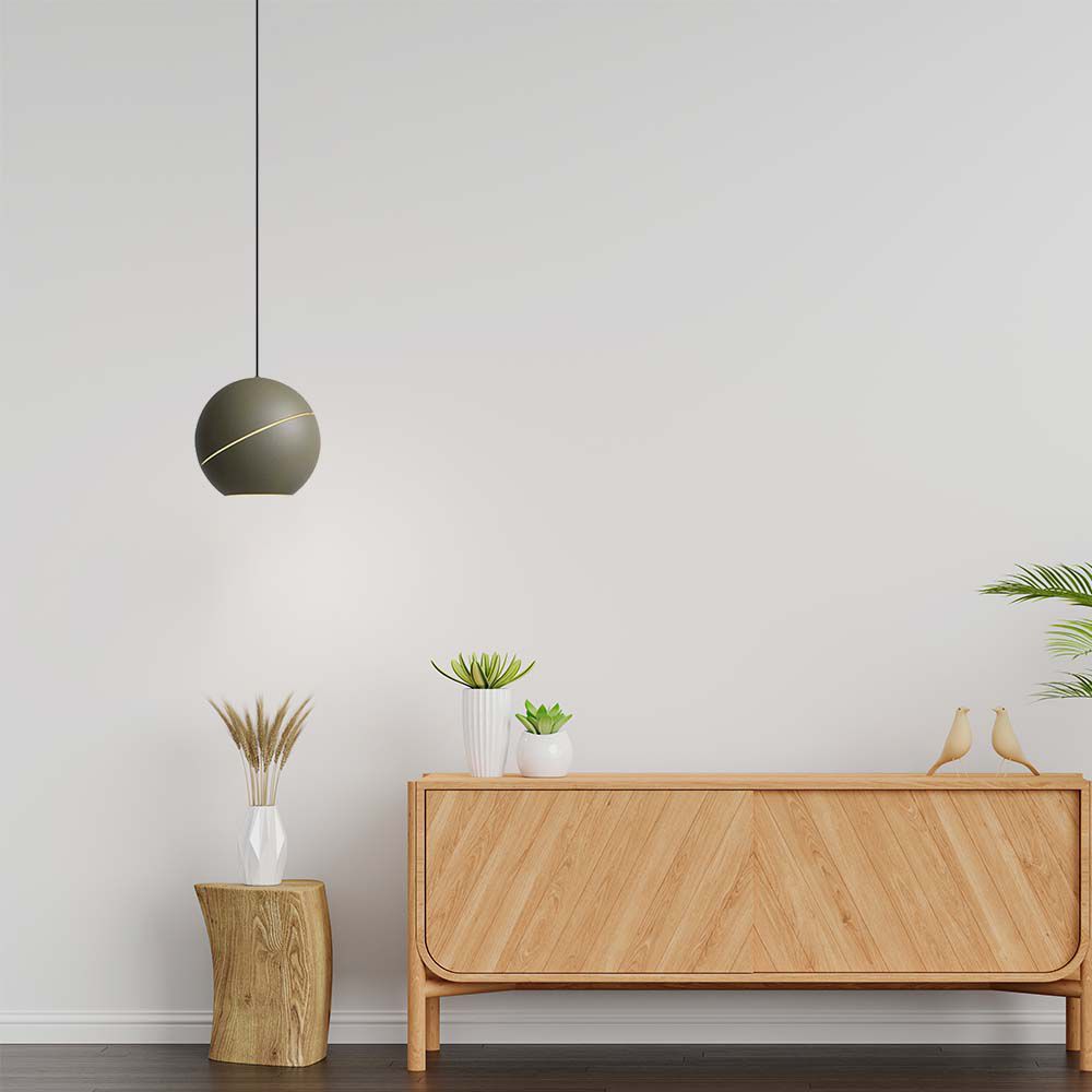 8003-2 8.5W LED Lampă Suspendată Φ180 Cablu Ajustabil Touch On/Of Corp Auriu 3000K - Image 1