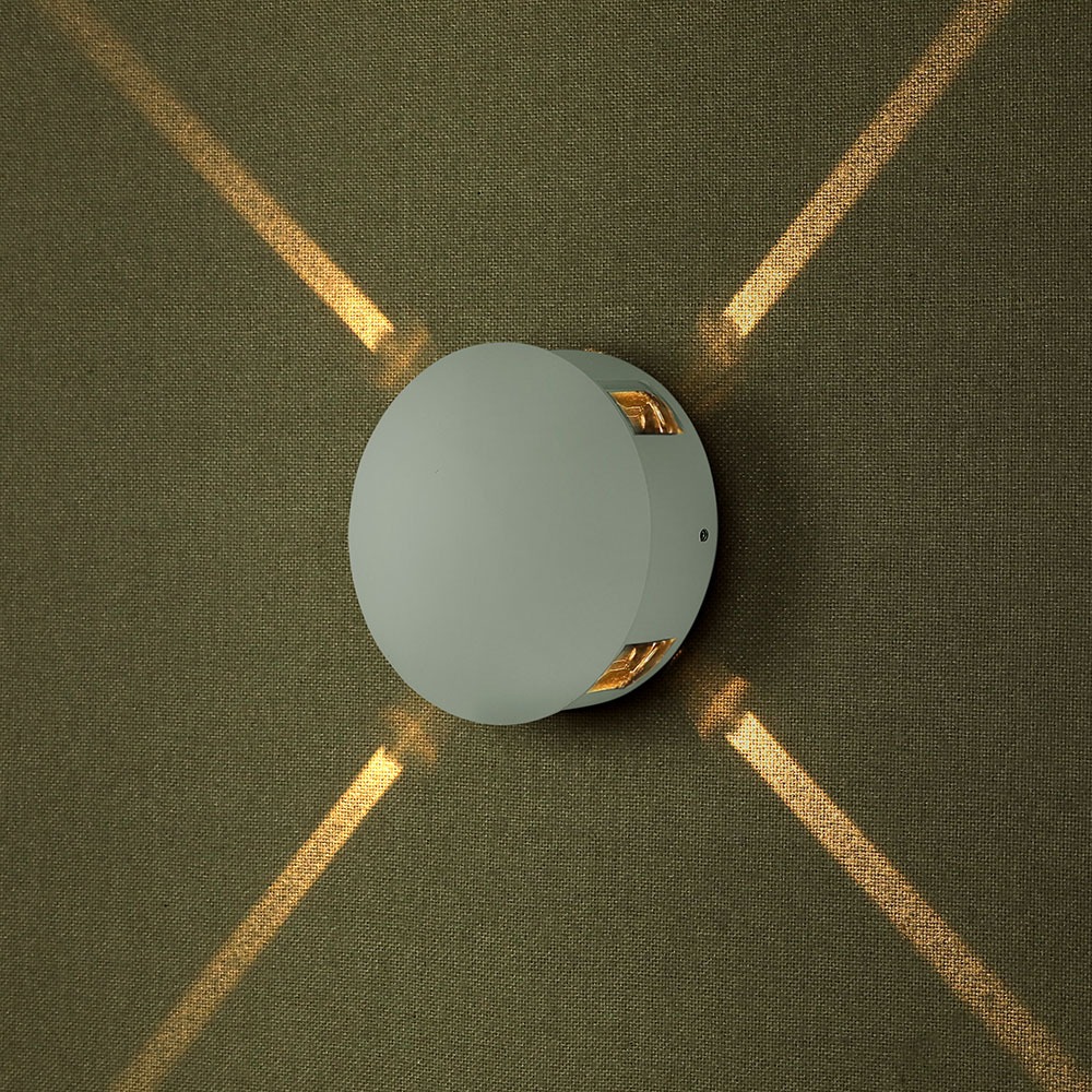 8213-2 4W Lampă de perete LED Corp alb rotund Alb cald IP65 - Image 1