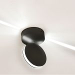7W Lampă de perete LED Corp Negru Alb cald IP65