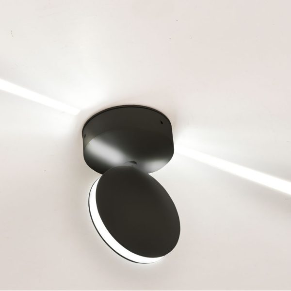 7W Lampă de perete LED Corp Negru Alb cald IP65