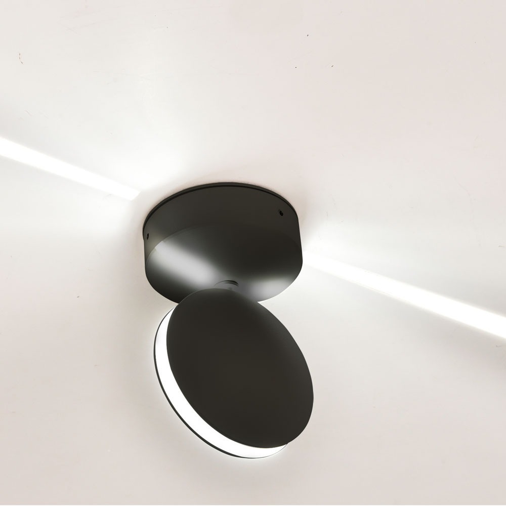 8219-2 7W Lampă de perete LED Corp Negru Alb cald IP65 - Image 1