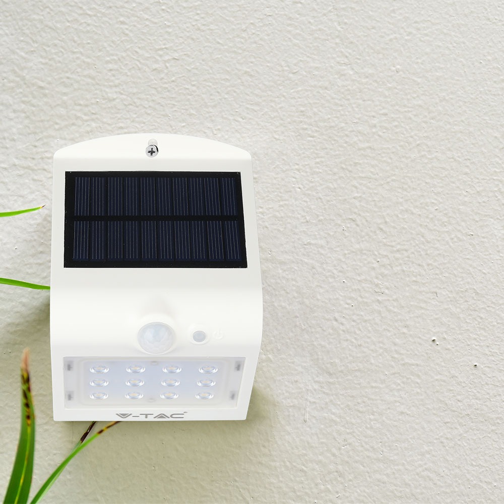 8276-2 1.5W Lampă solară LED Alb natural Corp Alb - Image 1
