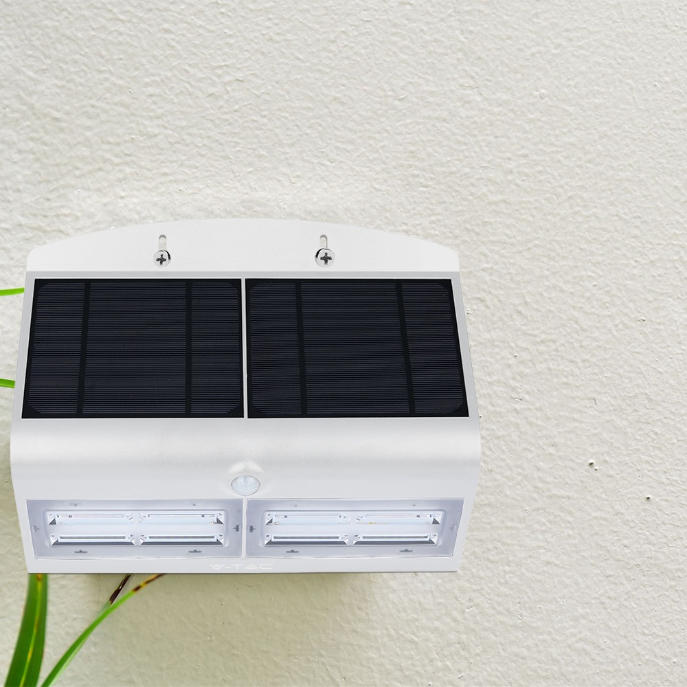 8278-2 Lampă de perete LED încărcare solară de 6.8W LED Corp alb&Negru Lumină neutră - Image 1