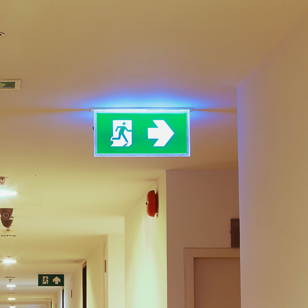 835-2 2W Lampă Exit LED Montaj Încastrat 6000K - Image 1