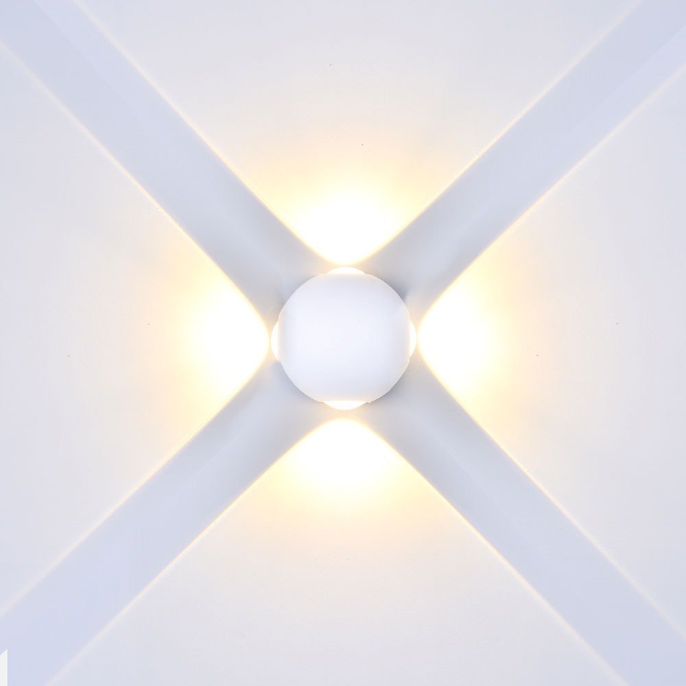 8552-2 Lampă de perete 4W LED Corp Alb Rotund 4000K IP66 - Image 1