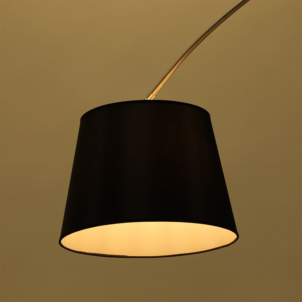 8564-2 Lampă LED de Podea Soclu E27 Abajur Negru - Image 1