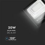 20W LED Proiector Solar 4000K Corp Negru