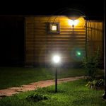 Bollard Lamp Transparent Negru