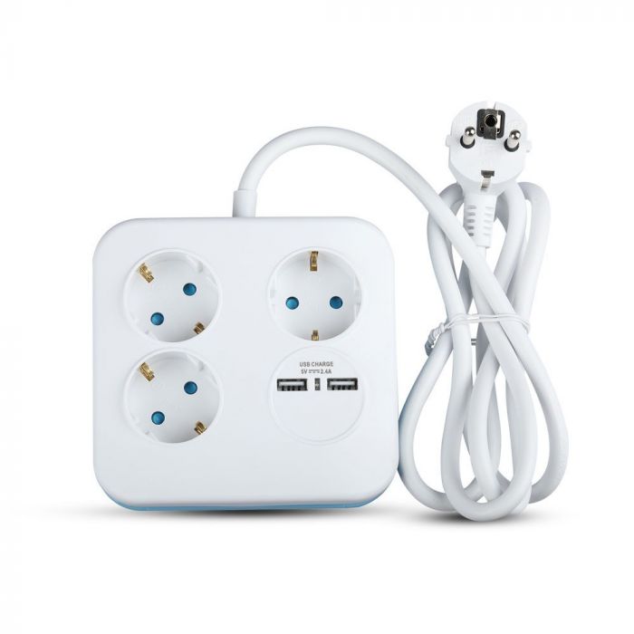 8799-p2_179 Priză 3 Circuite și Mufă USB Pătrată 3G 1.55mm x 1.4m - Image 1