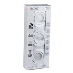 Spot LED GU10 Ramă Corp Alb 6400K 3pcs/Pachet