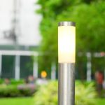 E27 Bollard Lamp 110cm Oțel Inoxidabil Satin Nickel IP44