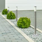 E27 Bollard Lamp 110cm PIR Senzor Oțel Inoxidabil Satin Nichel IP44