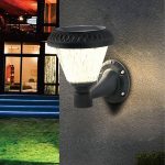 Lumină de Perete LED Solară cu RF Control 3in1 IP44 Corp Negru