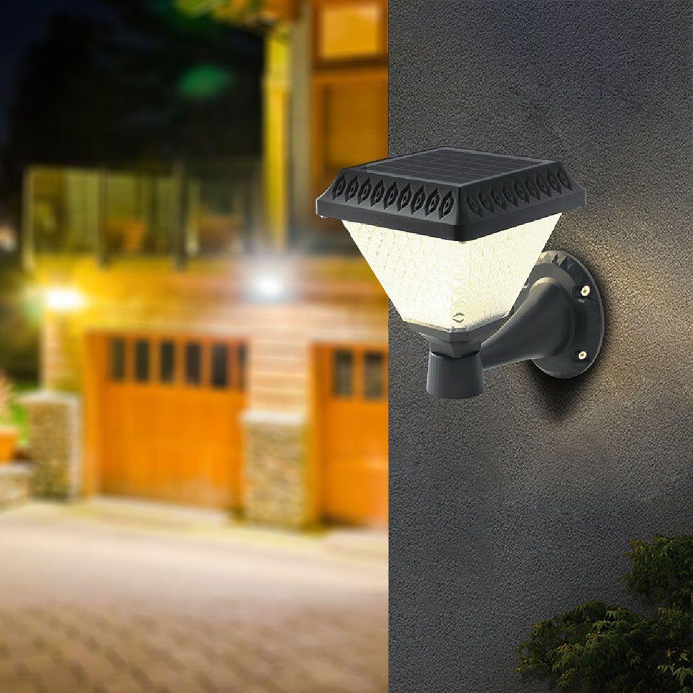 93578-2 Lumină de Perete LED Solară cu RF Control 3in1 IP44 Corp Negru - Image 1