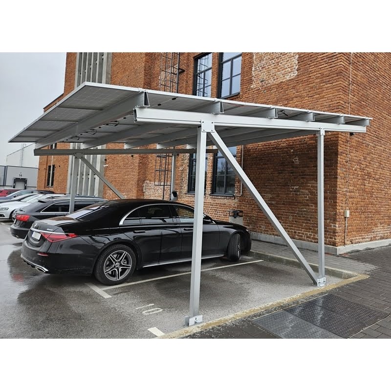 Carport-fotovoltaic-6 Structura carport fotovoltaic 2 masini/locuri - Image 1