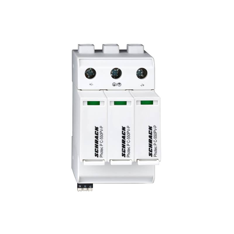 IS01121100-2 Descărcător panouri fotovoltaice, 1100V c.c., 20kA, Schrack - Image 1