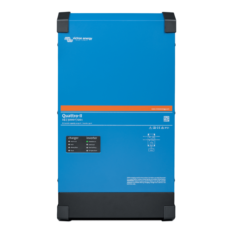 QUA242505010 Invertor 24V 5000VA Victron Energy Quattro-II 24/5000/120-50/50 - Image 1